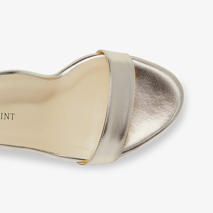 image of the perfect block sandal in gold