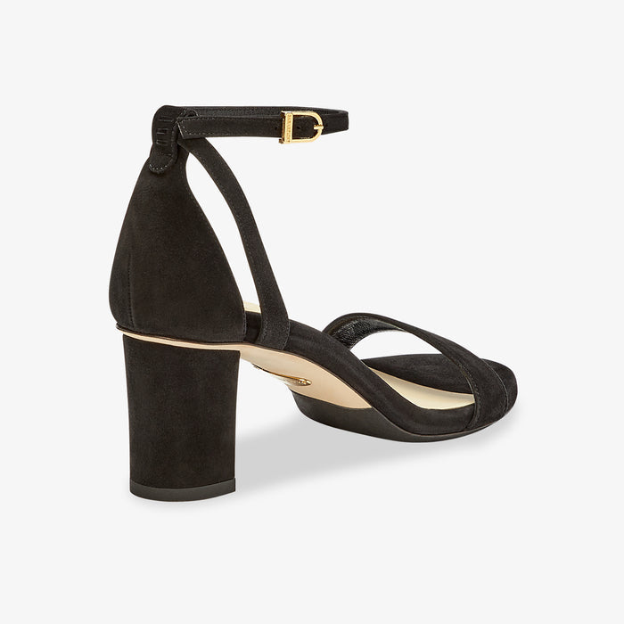 image of the perfect perfect block sandal in black suede