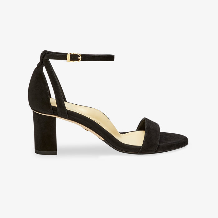 image of the perfect perfect block sandal in black suede