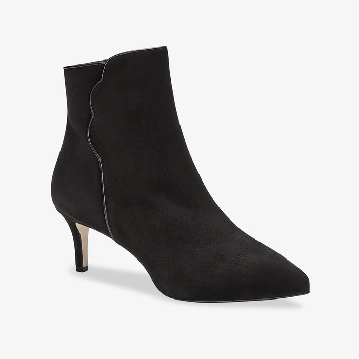 image of the perfect dress bootie in black suede
