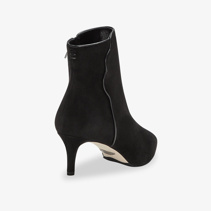 image of the perfect dress bootie in black suede