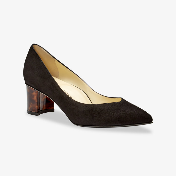 image of the perfect perfect emma pump in black suede