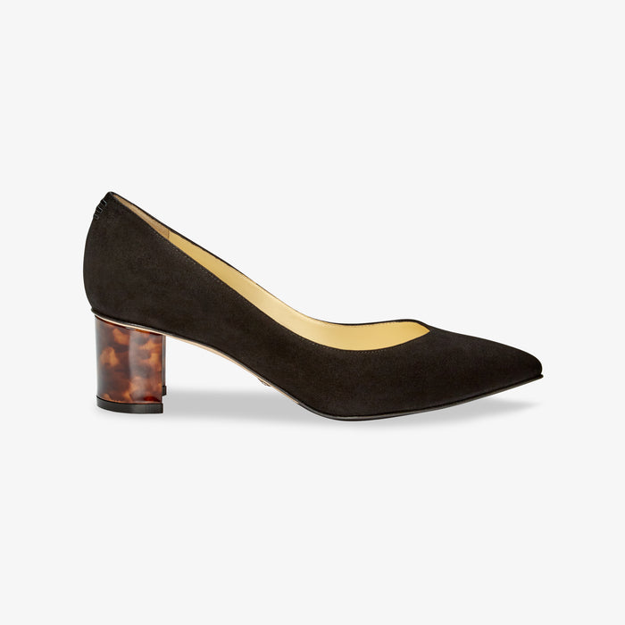 image of the perfect perfect emma pump in black suede