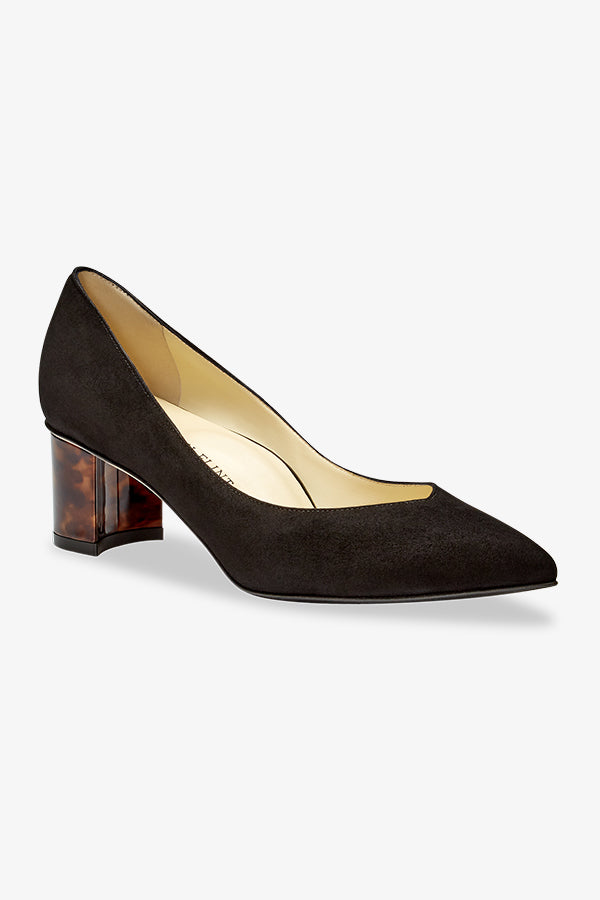 image of the perfect perfect emma pump in black suede | Exclude | Grid