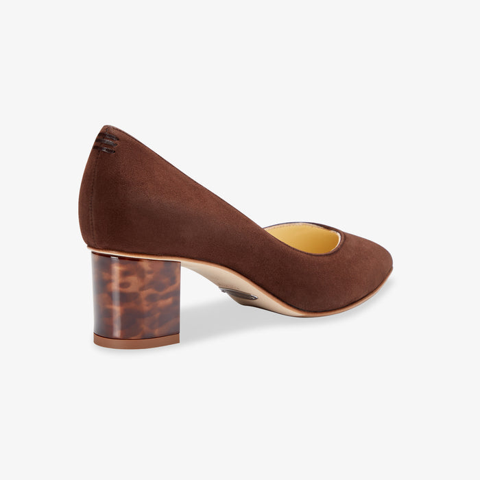 image of the perfect emma pump in espresso suede