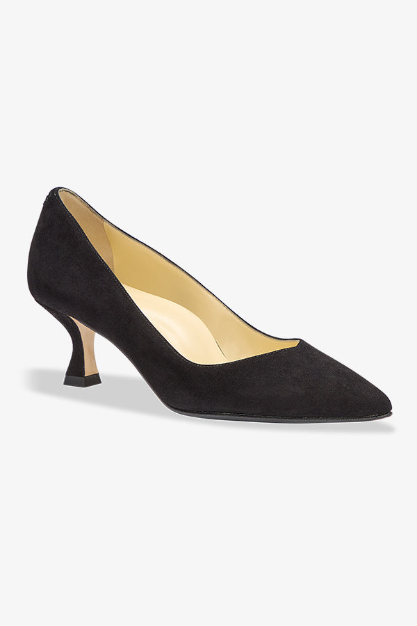image of the perfect kitten pump in black sueded | Exclude | Grid