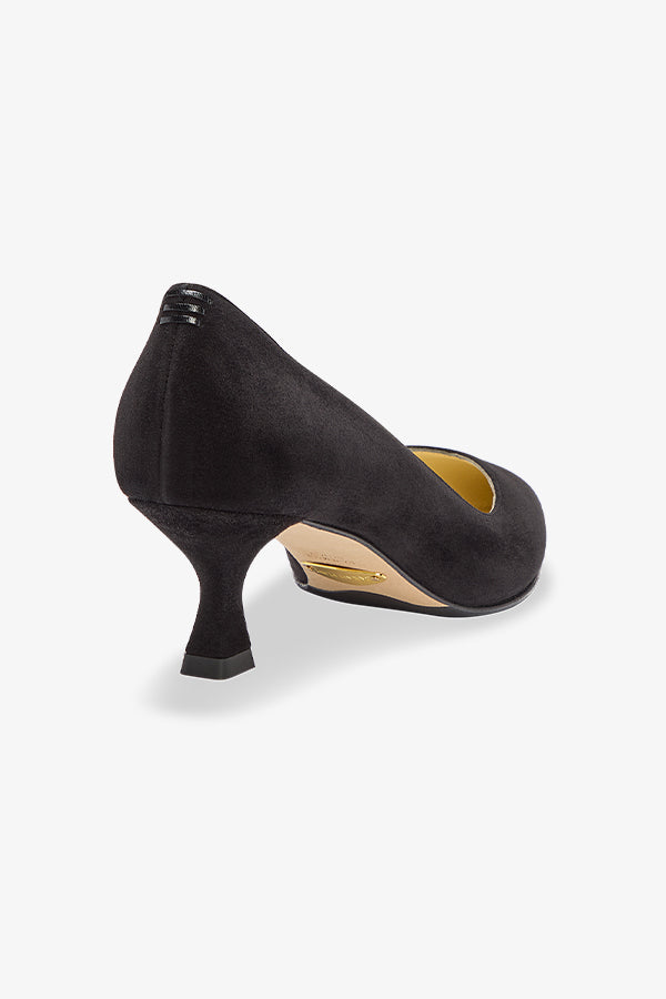 image of the perfect kitten pump in black sueded | Exclude | Grid Hover