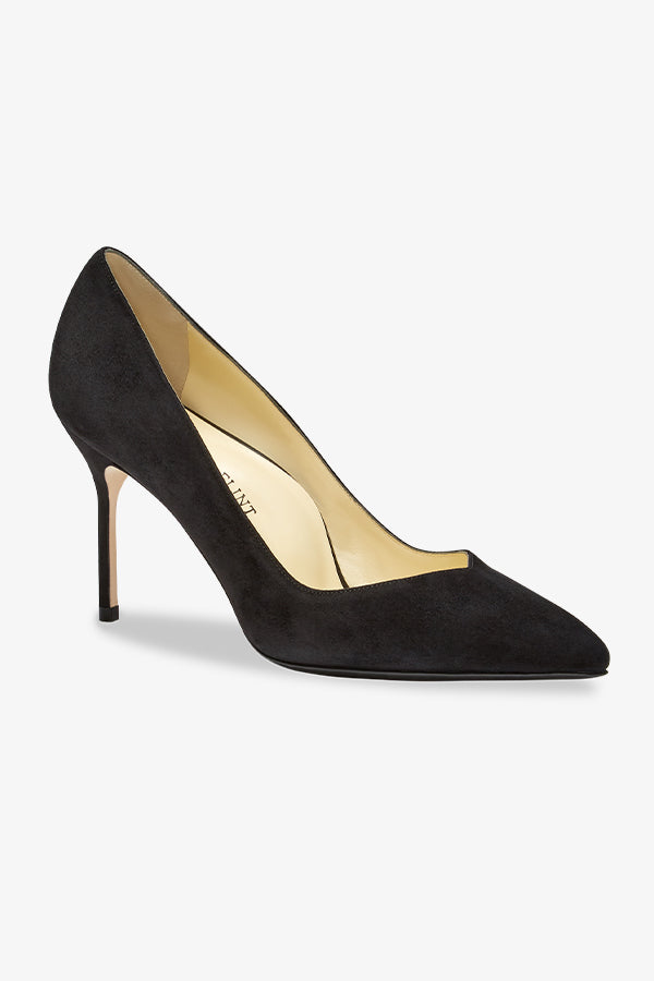 image of the perfect pump in black suede | Exclude | Grid