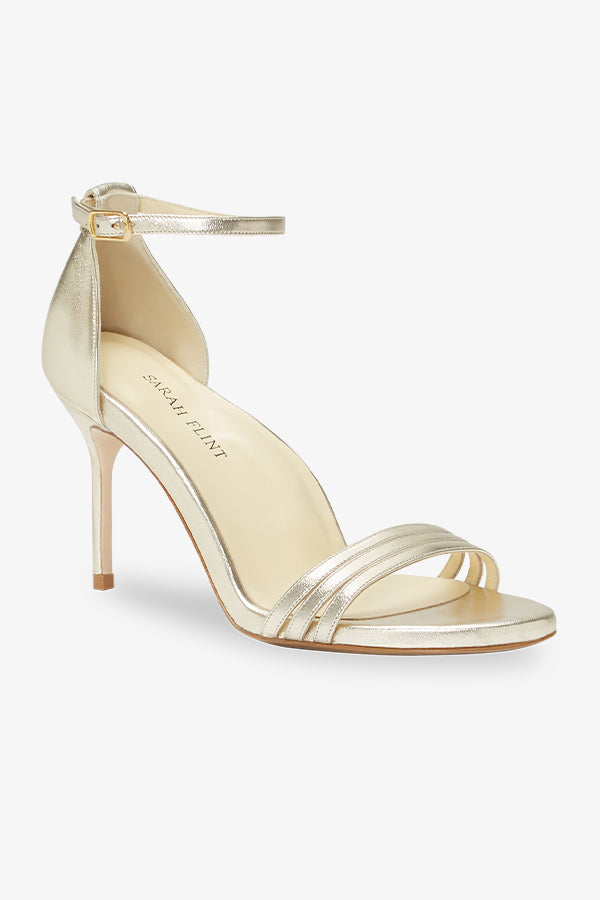 image of the perfect sandal in gold nappa | Exclude | Grid