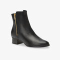 image of the zip bootie in black
