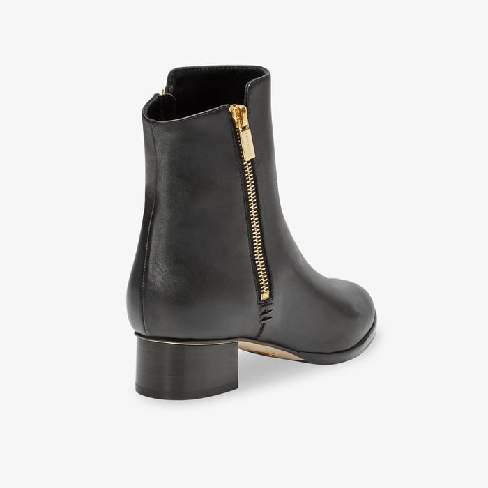 image of the zip bootie in black