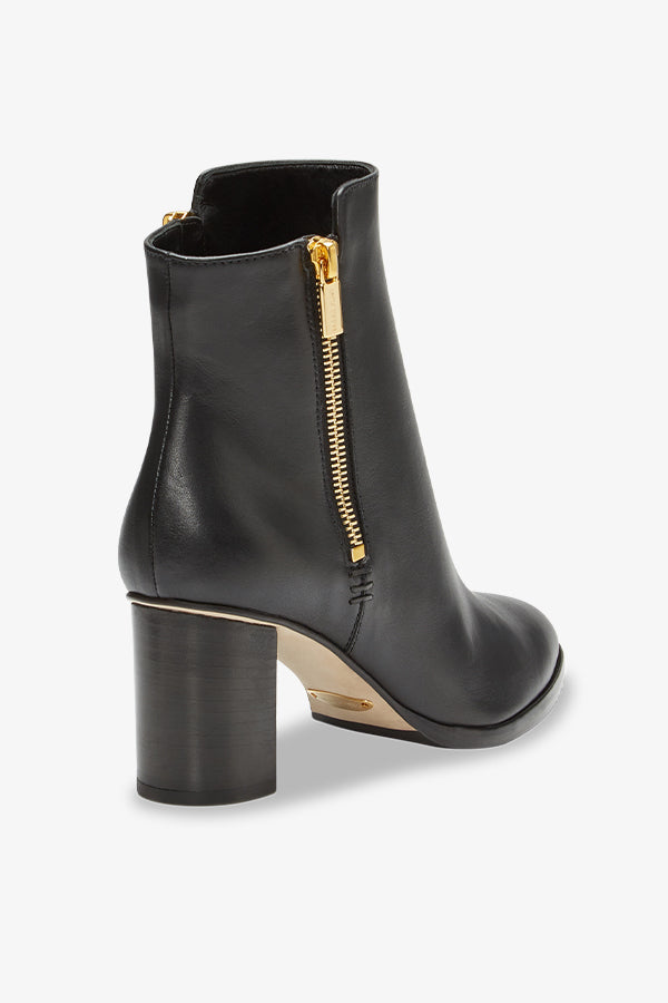image of the perfect zip bootie in black leather | Exclude | Grid Hover