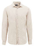 Sel 664 Sand Linen Cotton Casual Shirt