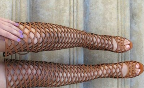 Sexy Rivets Cut Outs Lace up Thigh high Boots Over the Knee
