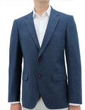 Shape Buggy 340 Blue Linen Cotton Stretch Tailored Jacket