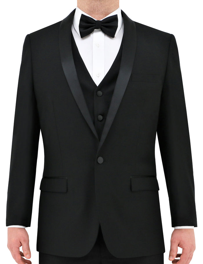 Shawl 5ZF Black Satin Dinner Jacket