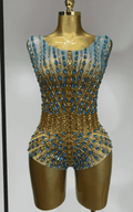 Sheena Shining Rhinestone Bodysuit Performance Costume