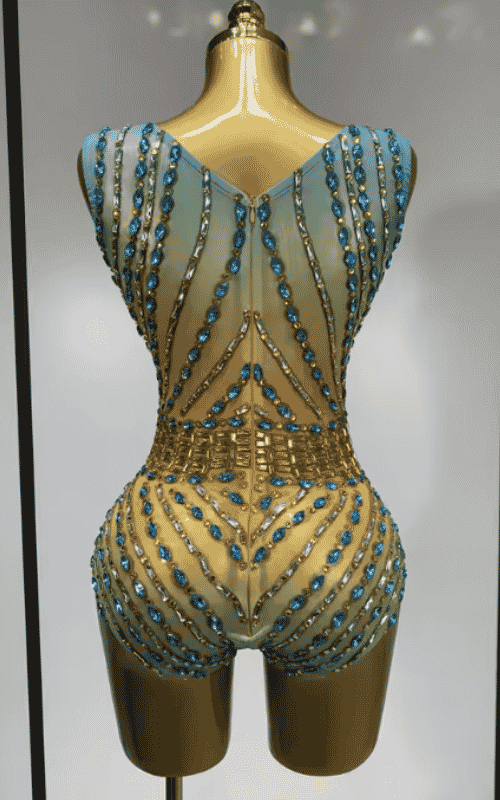 Sheena Shining Rhinestone Bodysuit Performance Costume