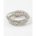 silver bead stack bracelet