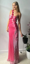 Sleeveless Mermaid Satin Evening Prom Dresses Evening Dress