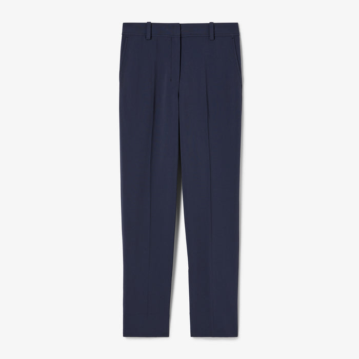 Navy blue pants on a light gray background