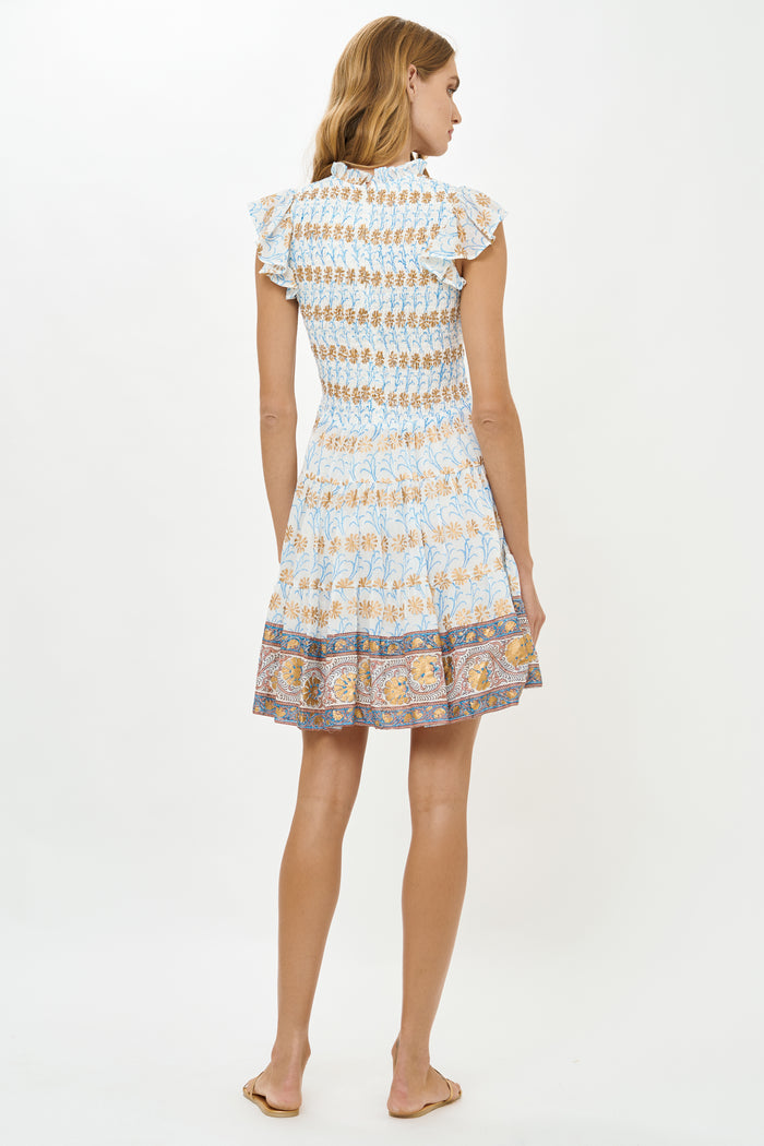 Smocked Flirty Short- Geneva Blue