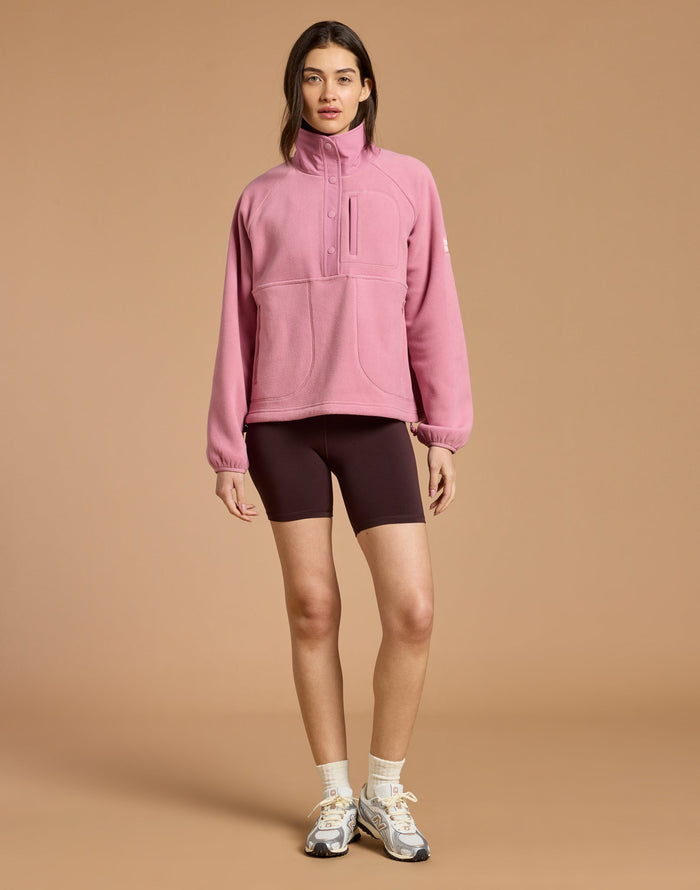 Snap Polar Fleece in Pink Velvet