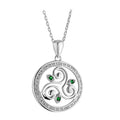 Solvar Sterling Silver Spiral Circle Pendant