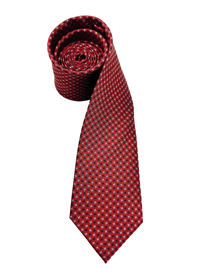 Stanton Crimson Cross Silk Tie