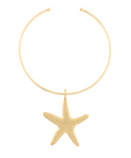 starfish choker necklace gold