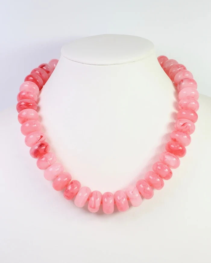 coral beaded necklace