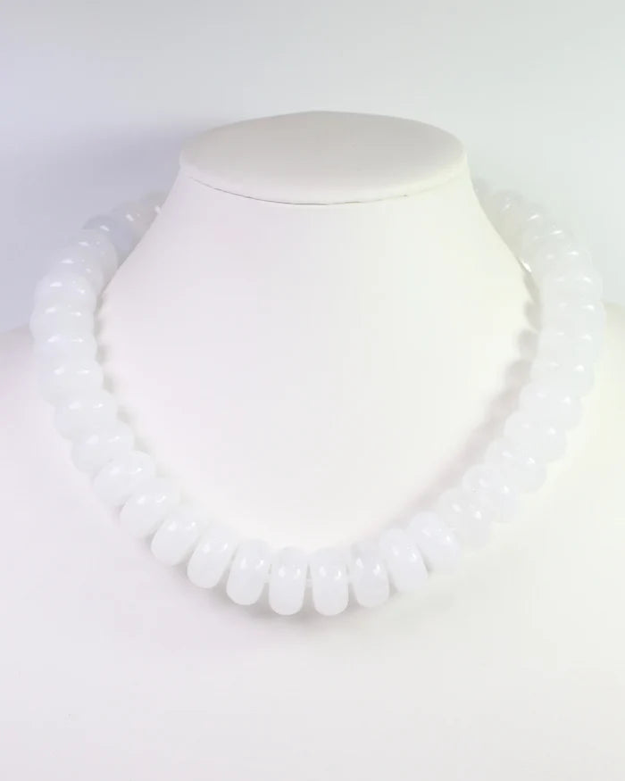 white marble beaded necklace