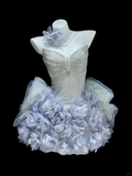 Stunning A Line Sweetheart Neck Beaded Sequin Purple Floral Tulle Homecoming Dresses Birthday Dresses