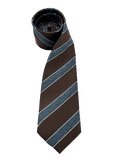 Stuyvesant Brown Denim Blue Striped Tie