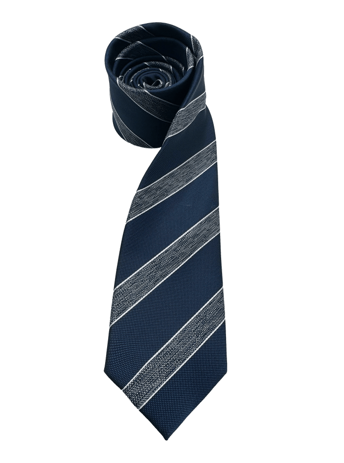 Stuyvesant Navy Grey Striped Tie