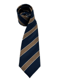 Stuyvesant Navy Taupe Striped Tie