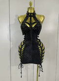 Summer Lace Up Mini Dress