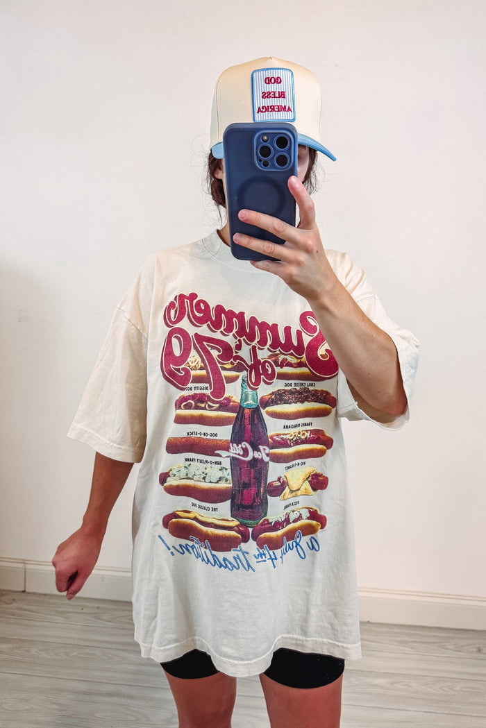 summer of 79 hot dog july 4th graphic tee