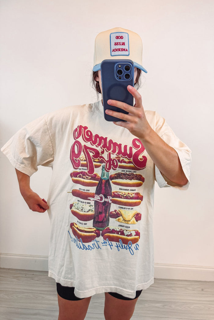 summer of 79 hot dog usa graphic tee