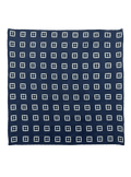 Sutton Navy Diamond Linen Pocket Square