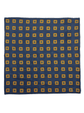 Sutton Orange Diamond Linen Pocket Square