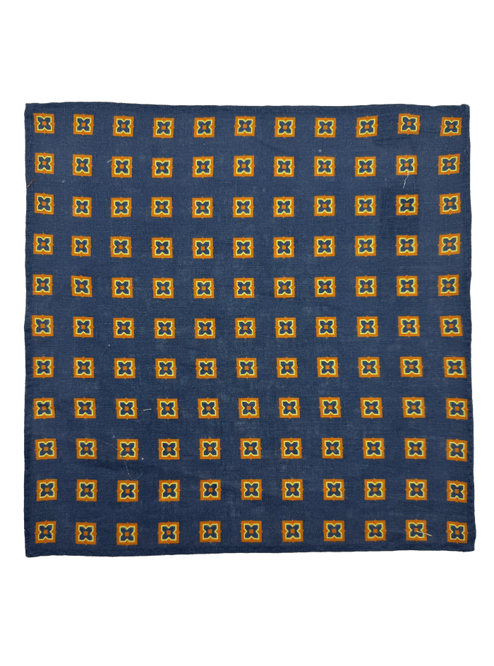 Sutton Orange Diamond Linen Pocket Square
