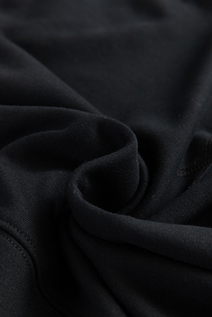 Sweat-shirt ample noir avec poches *