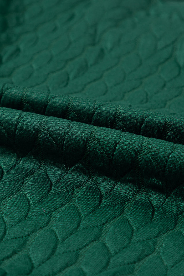 Sweat-shirt en tricot torsadé joyeux et lumineux vert noirâtre
