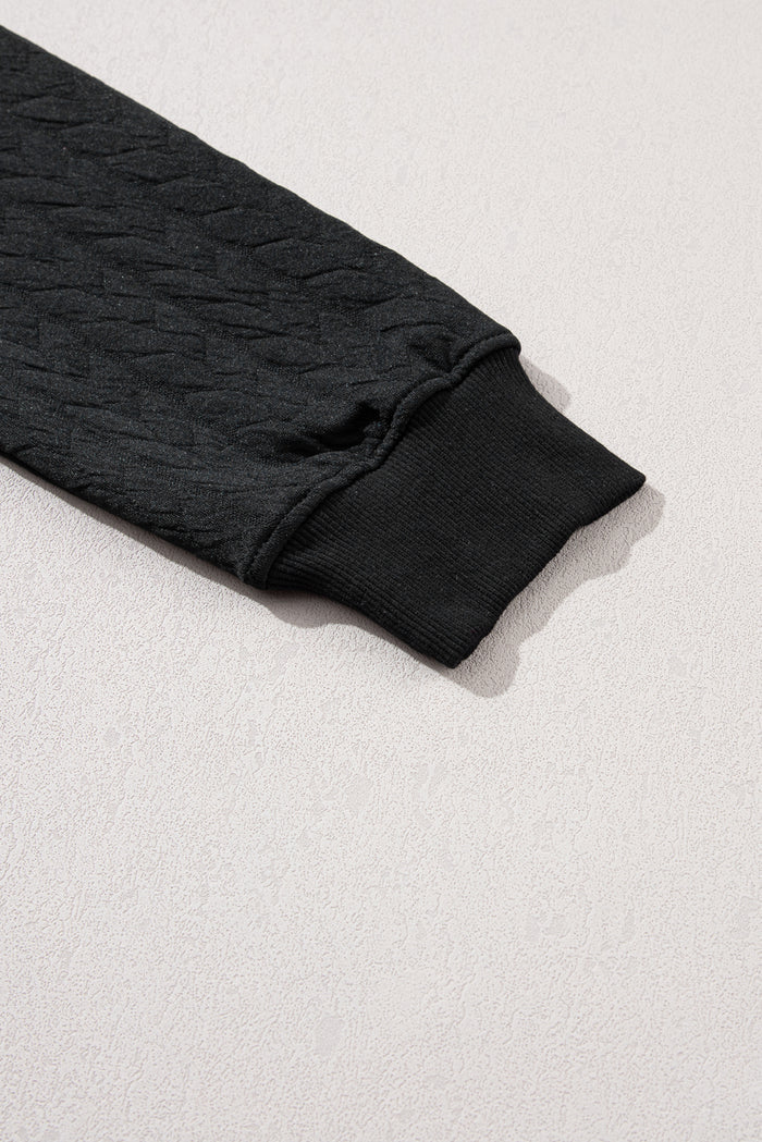 Sweat-shirt noir en maille torsadée Merry And Bright