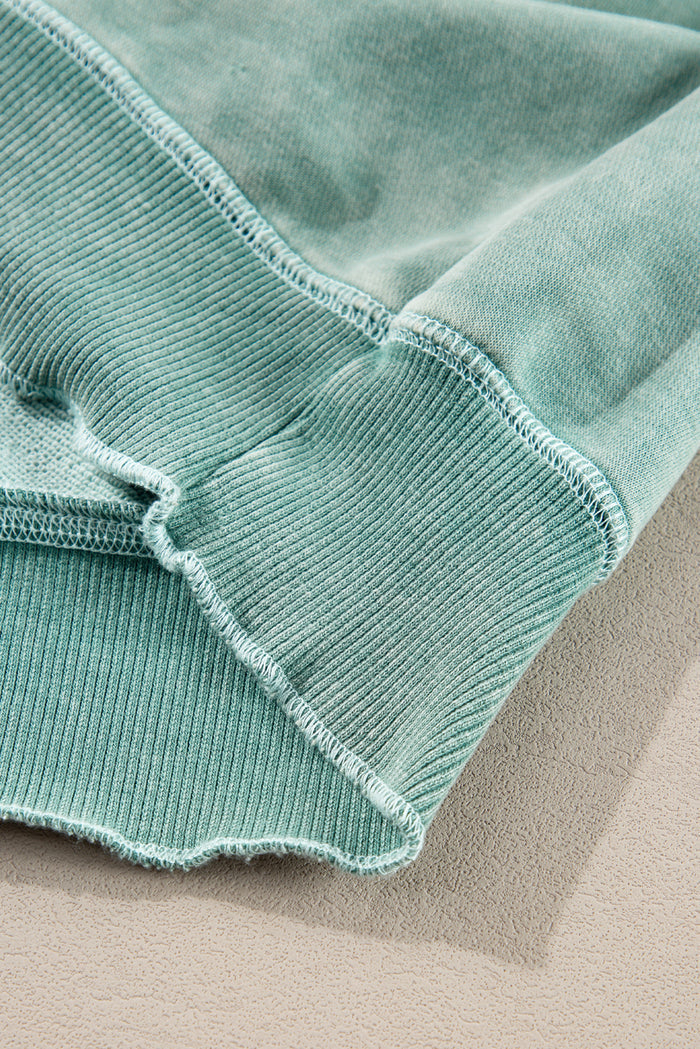 Sweat-shirt patchwork à manches raglan *