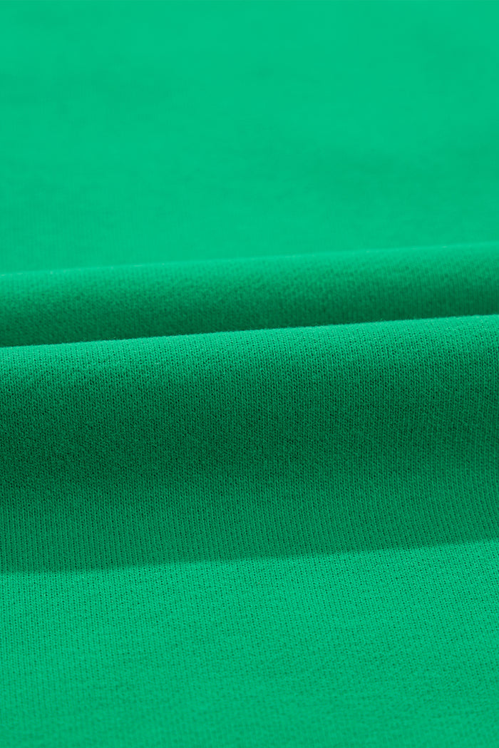 Sweat-shirt vert LUCKY Aphabet Chenille brodé