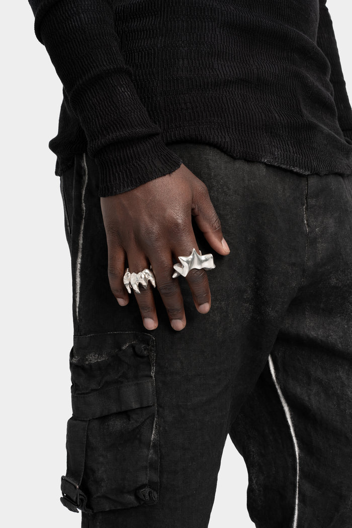 Syrinx large silver ring