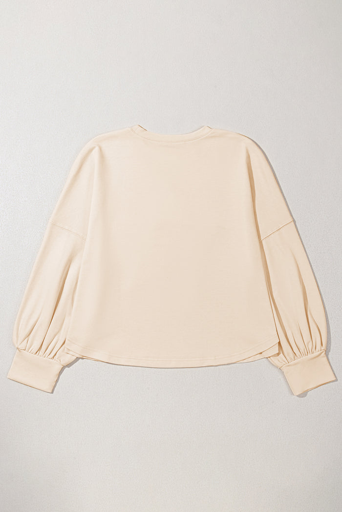 T-shirt beige à col rond clouté en forme d'étoile de grande taille