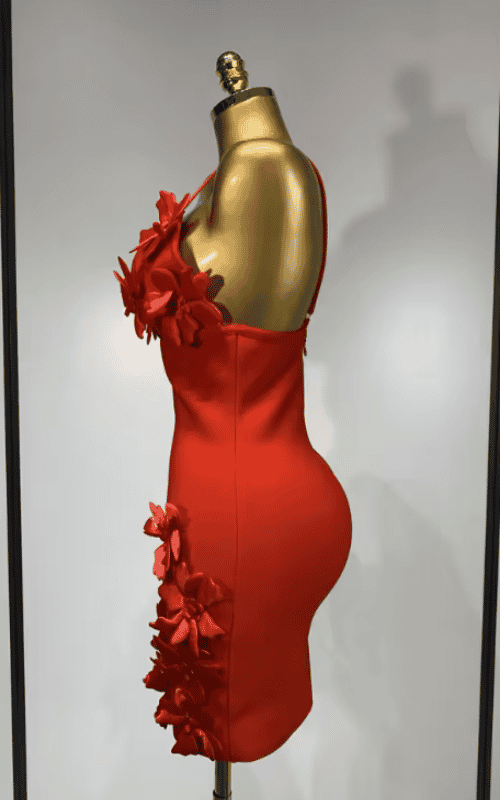 Taaliyah V neck floral bodycon bandage mini dress designed for birthdays, cocktail parties, and elegant evening events.